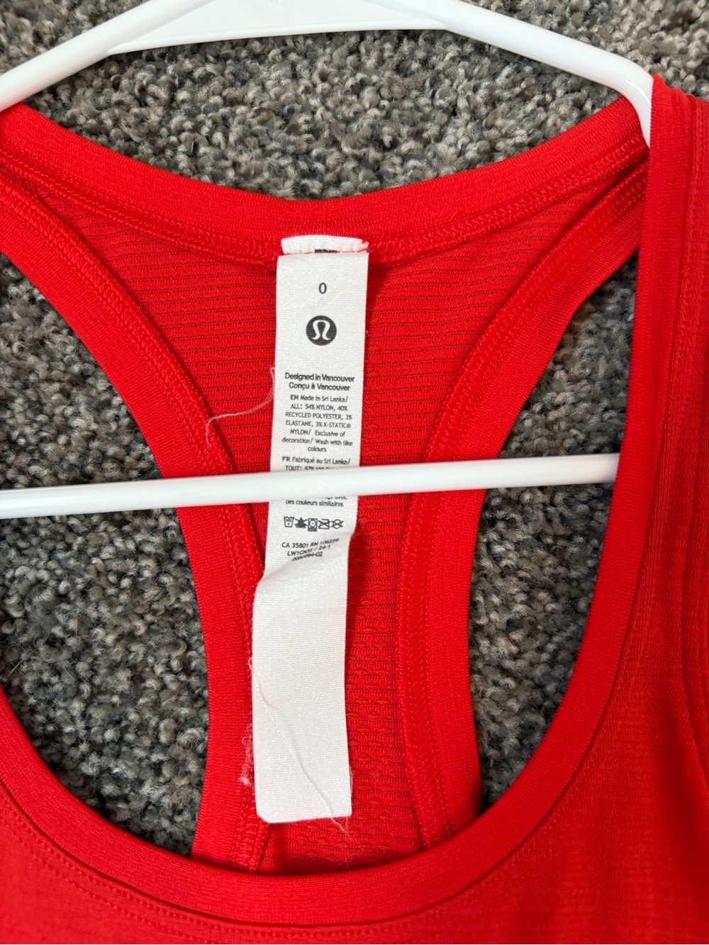 lululemon athletica Red Racerback Performance Tank - Picture 2 of 3